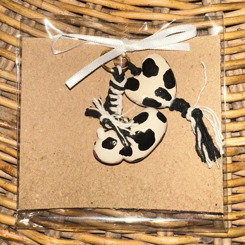 Cow Print Keychain